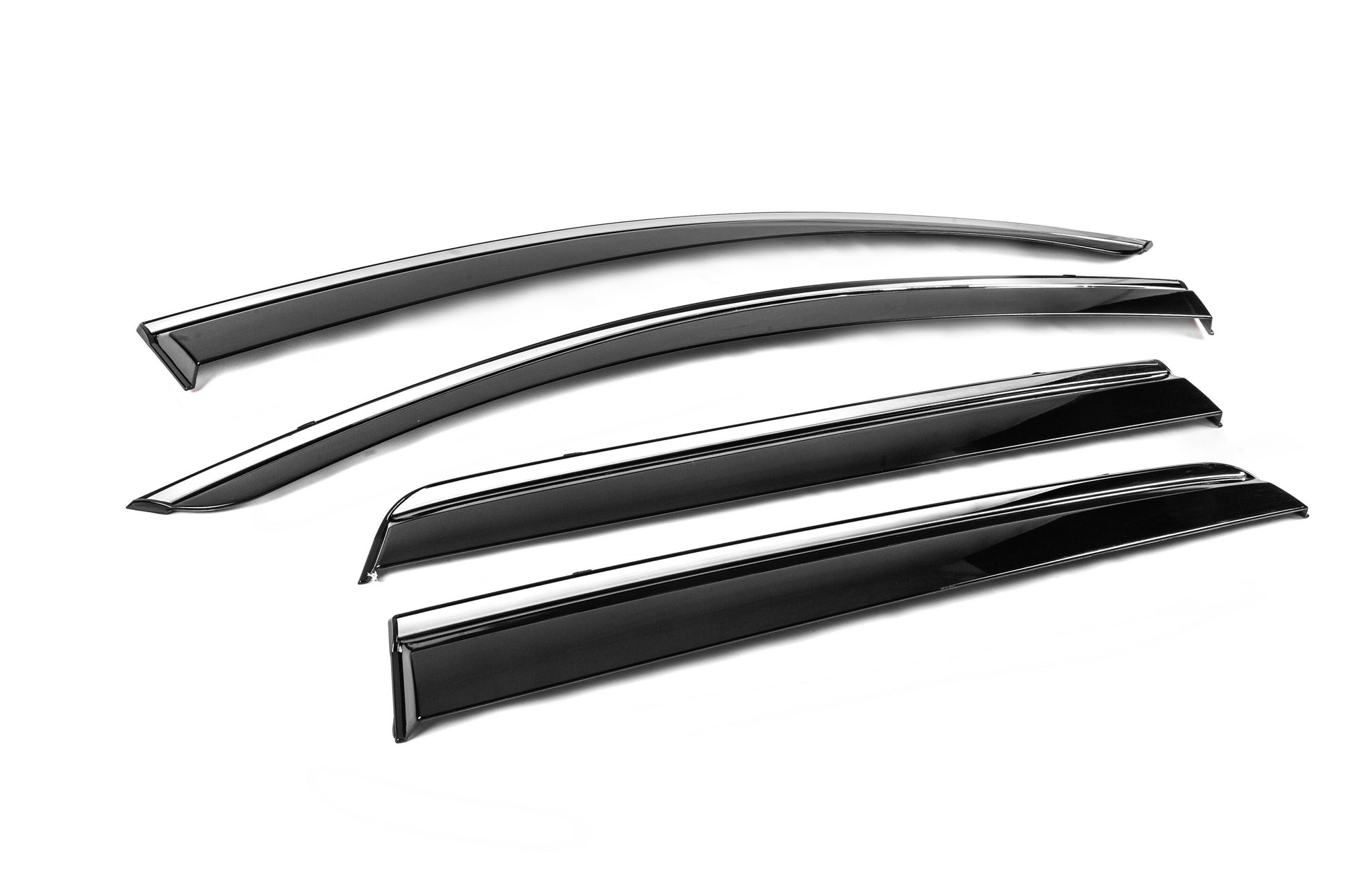 Window Deflectors with Chrome Trim Niken Luxury (4 pcs) for Dodge Journey 2008-2020 - image 3