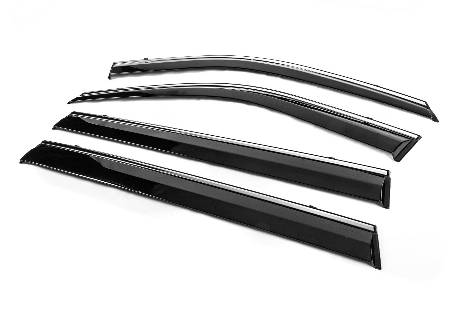 Window Deflectors with Chrome Trim Niken Luxury (4 pcs) for Toyota Highlander 2019- - image 4