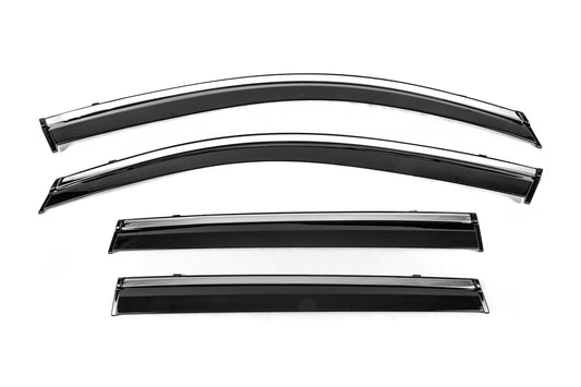Window Deflectors with Chrome Trim Niken Luxury (4 pcs) for Toyota Corolla Cross 2020- - image 1