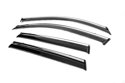 Window Deflectors with Chrome Trim Niken Luxury (4 pcs) for Toyota Corolla Cross 2020- - image 2
