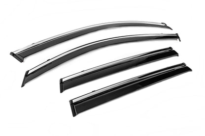 Window Deflectors with Chrome Trim Niken Luxury (4 pcs) for Toyota Corolla Cross 2020- - image 3