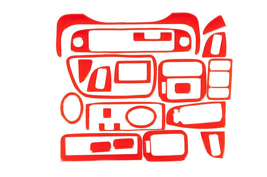 Panel overlays (red) for Honda Civic 1995-2001 - Reelken Auto