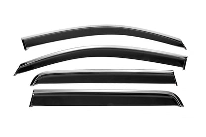 Window Deflectors with Chrome Trim Niken Luxury (2011-2015, 4 pcs) for Toyota Hilux 2006-2015 - image 1