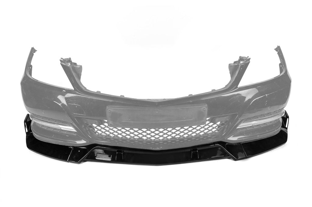 Front Bumper Lip DPT V1 (2011-2015, Gloss Black) for Mercedes C-class W204 2007-2015 - image 6