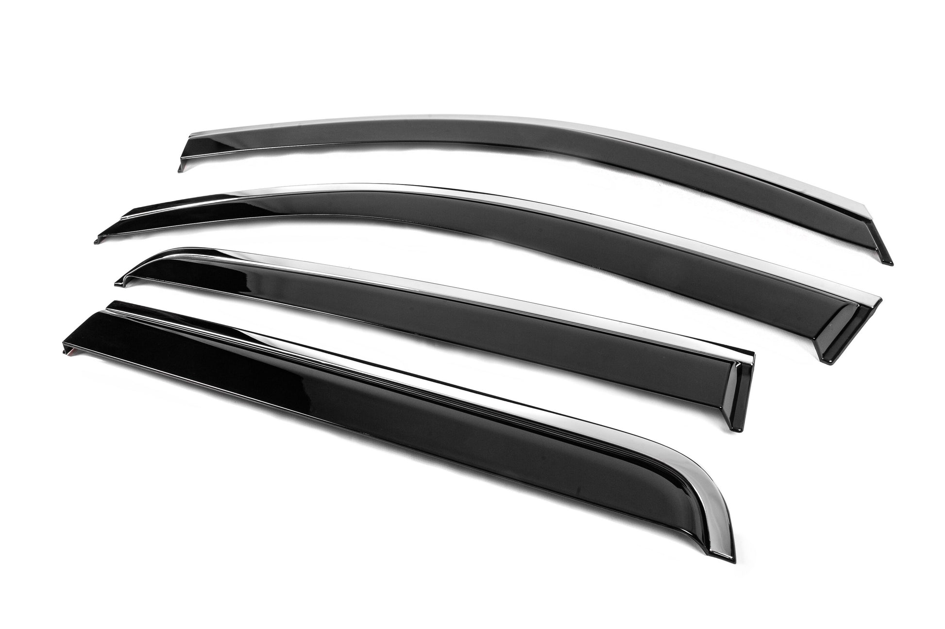 Window Deflectors with Chrome Trim Niken Luxury (2011-2015, 4 pcs) for Toyota Hilux 2006-2015 - image 2