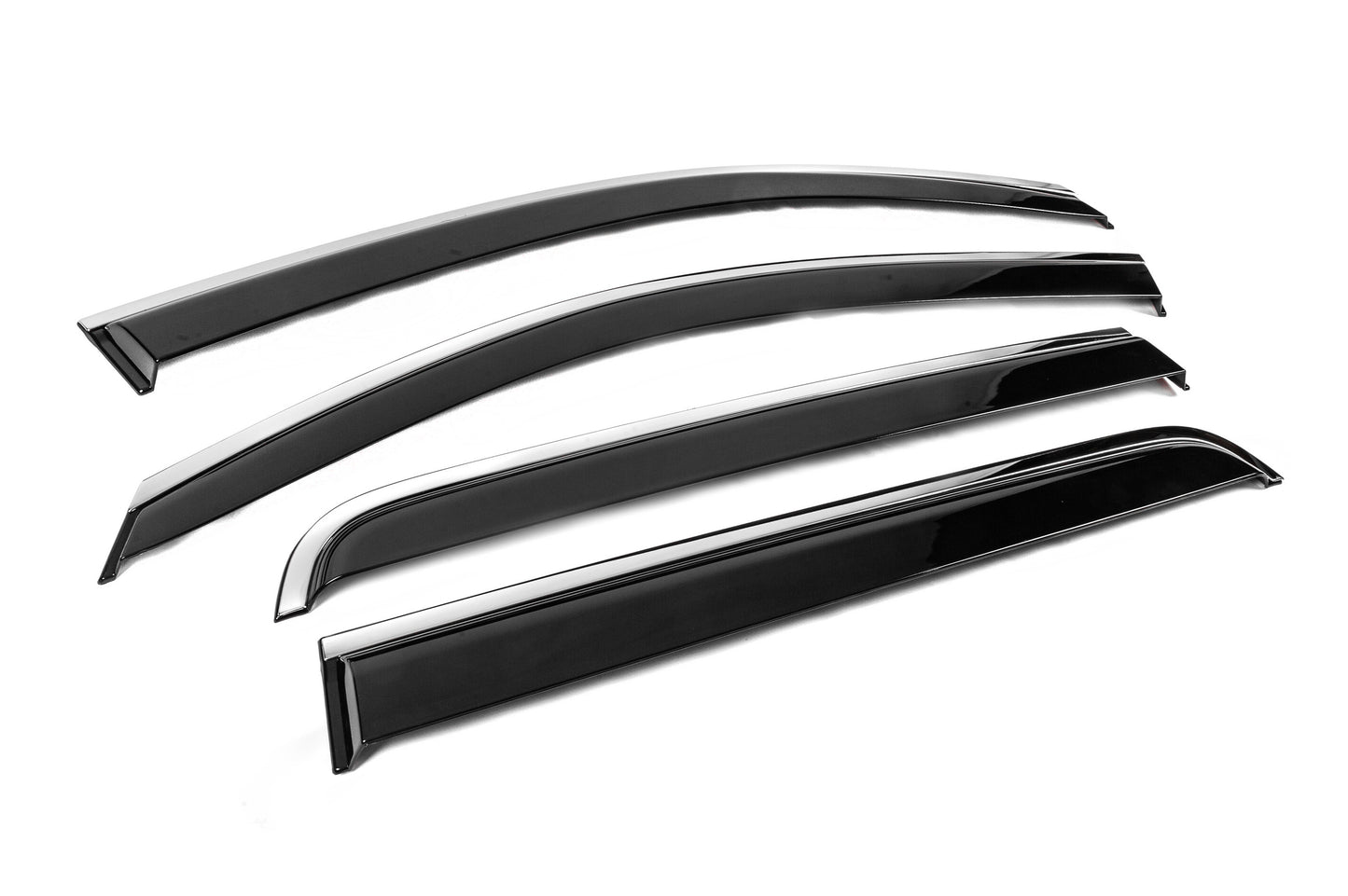 Window Deflectors with Chrome Trim Niken Luxury (2011-2015, 4 pcs) for Toyota Hilux 2006-2015 - image 3