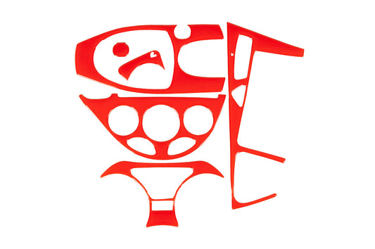 Dashboard Trim Covers (red) for Ford Focus I 1998-2005 - image 1