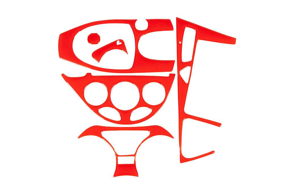 Panel overlays (red) for Ford Focus I 1998-2005 - Reelken Auto