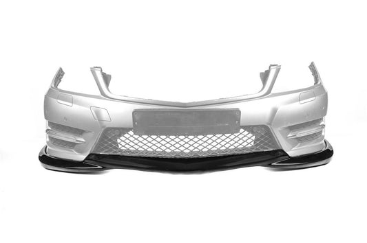 Front Bumper Lip DPT V2 (2011-2015, Gloss Black) for Mercedes C-class W204 2007-2015 - image 2