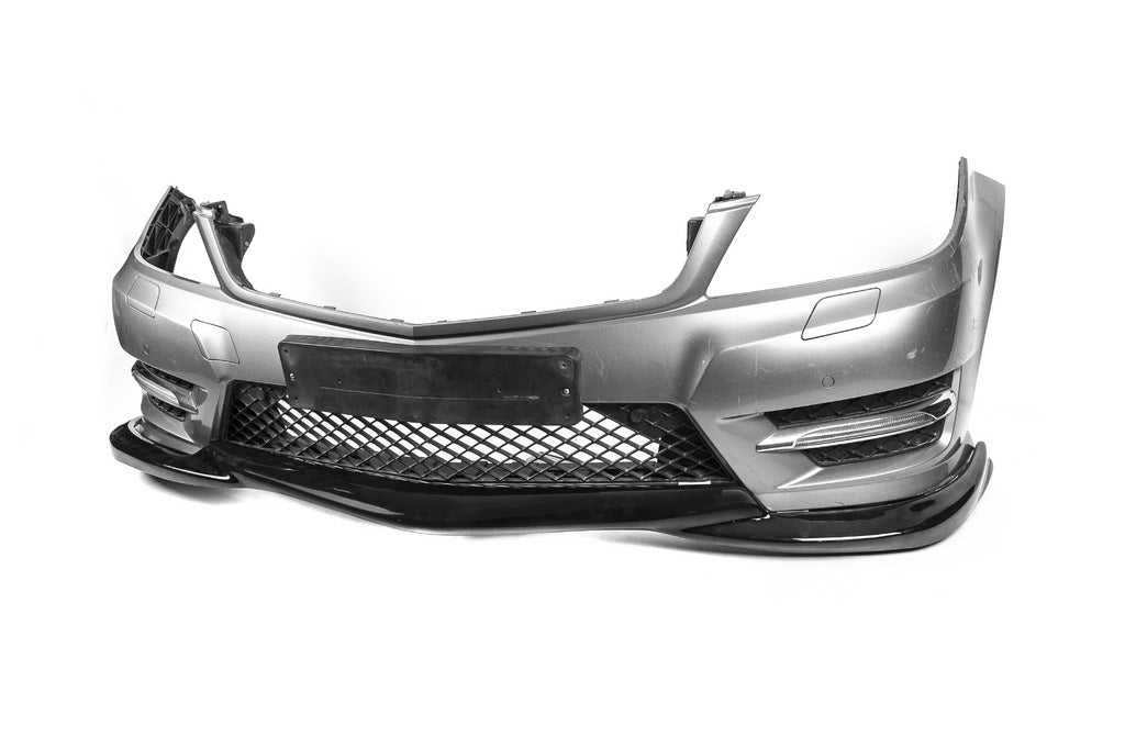 Front Bumper Lip DPT V2 (2011-2015, Gloss Black) for Mercedes C-class W204 2007-2015 - image 10