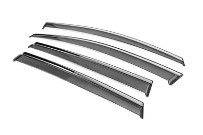 Window Deflectors with Chrome Trim Niken Luxury (4 pcs) for Volkswagen Golf Sportsvan 2014-2020 - image 2