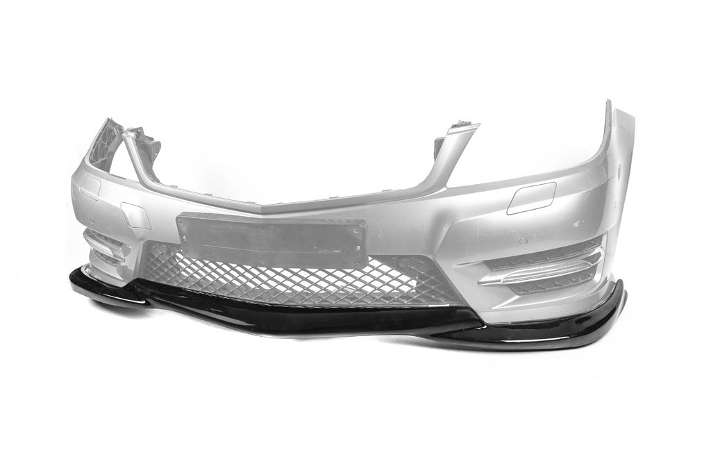 Front Bumper Lip DPT V2 (2011-2015, Gloss Black) for Mercedes C-class W204 2007-2015 - image 6