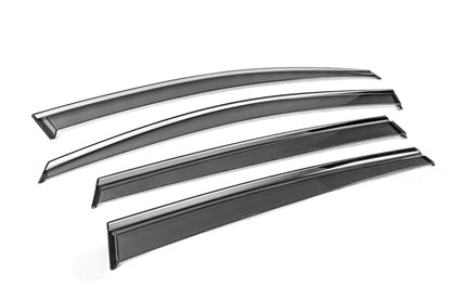 Window Deflectors with Chrome Trim Niken Luxury (SW, 4 pcs) for Volkswagen Golf 7/E-Golf 2012-2020 - image 3