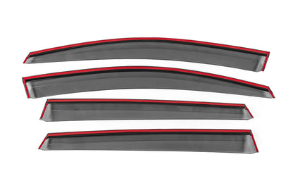 Window Deflectors with Chrome Trim Niken Luxury (SW, 4 pcs) for Volkswagen Golf 7/E-Golf 2012-2020 - image 4