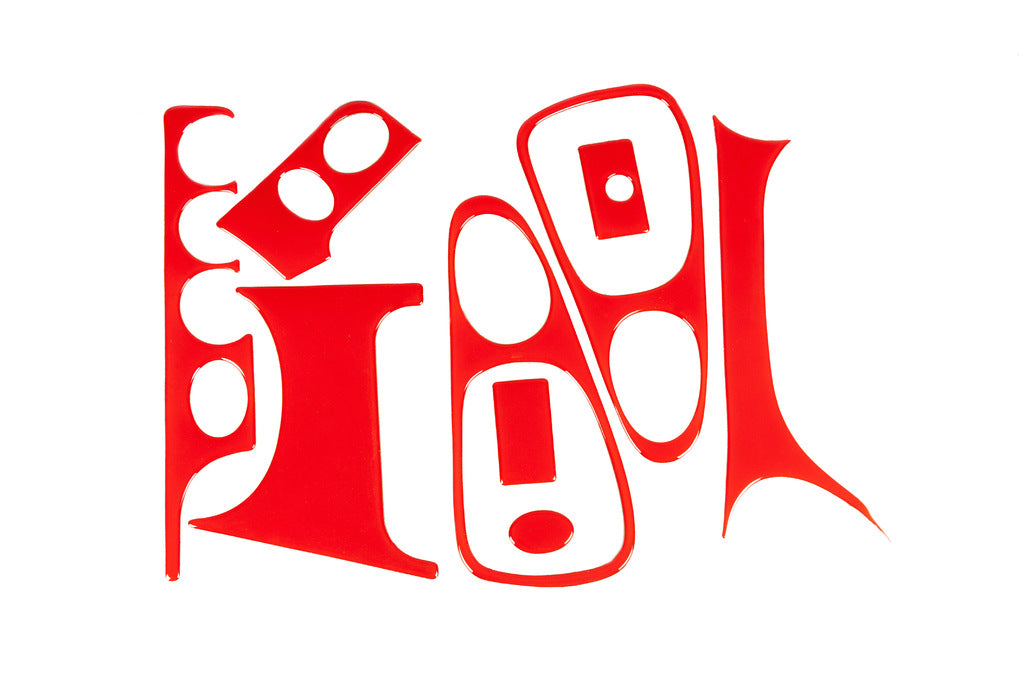 Dashboard Trim Covers (red) for Ford Escort 1995-2000 - image 1