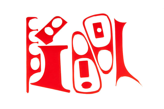 Dashboard Trim Covers (red) for Ford Escort 1995-2000 - image 1