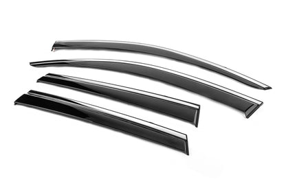 Window Deflectors with Chrome Trim Niken Luxury (4 pcs) for Volkswagen Touareg 2010-2018 - image 2