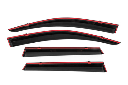 Window Deflectors with Chrome Trim Niken Luxury (4 pcs) for Volkswagen Touareg 2010-2018 - image 4