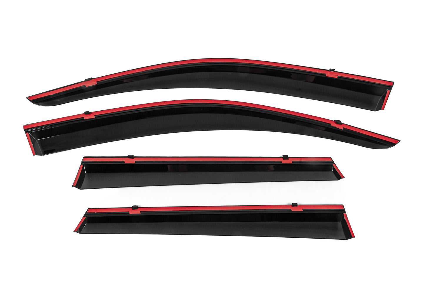 Window Deflectors with Chrome Trim Niken Luxury (4 pcs) for Volkswagen Touareg 2010-2018 - image 4