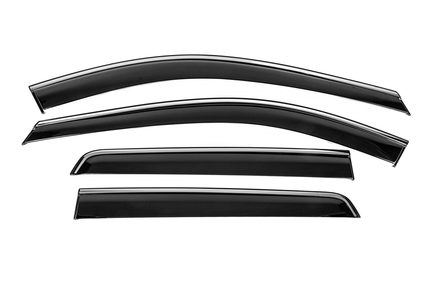 Window Deflectors with Chrome Trim Niken Luxury (4 pcs) for Nissan Pathfinder R53 2021- - image 1