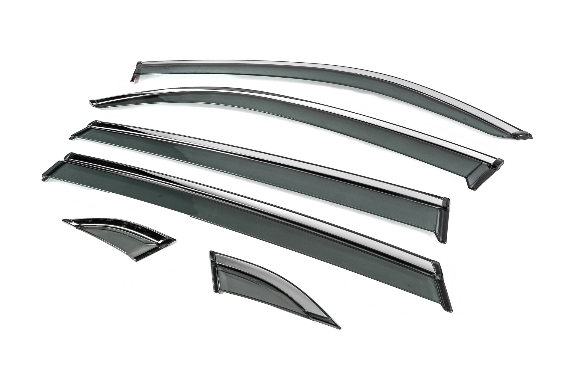 Niken Luxury Window Deflectors with Chrome Trim (for Terramont X, 6 pcs) for Volkswagen Atlas (Terramont) 2016- - image 2