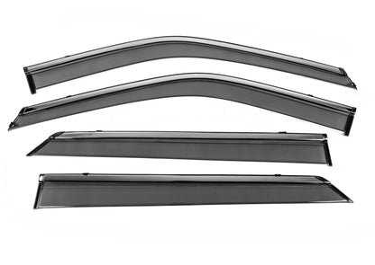 Window Deflectors with Chrome Trim Niken Luxury (4 pcs) for Ford Explorer 2019- - image 1