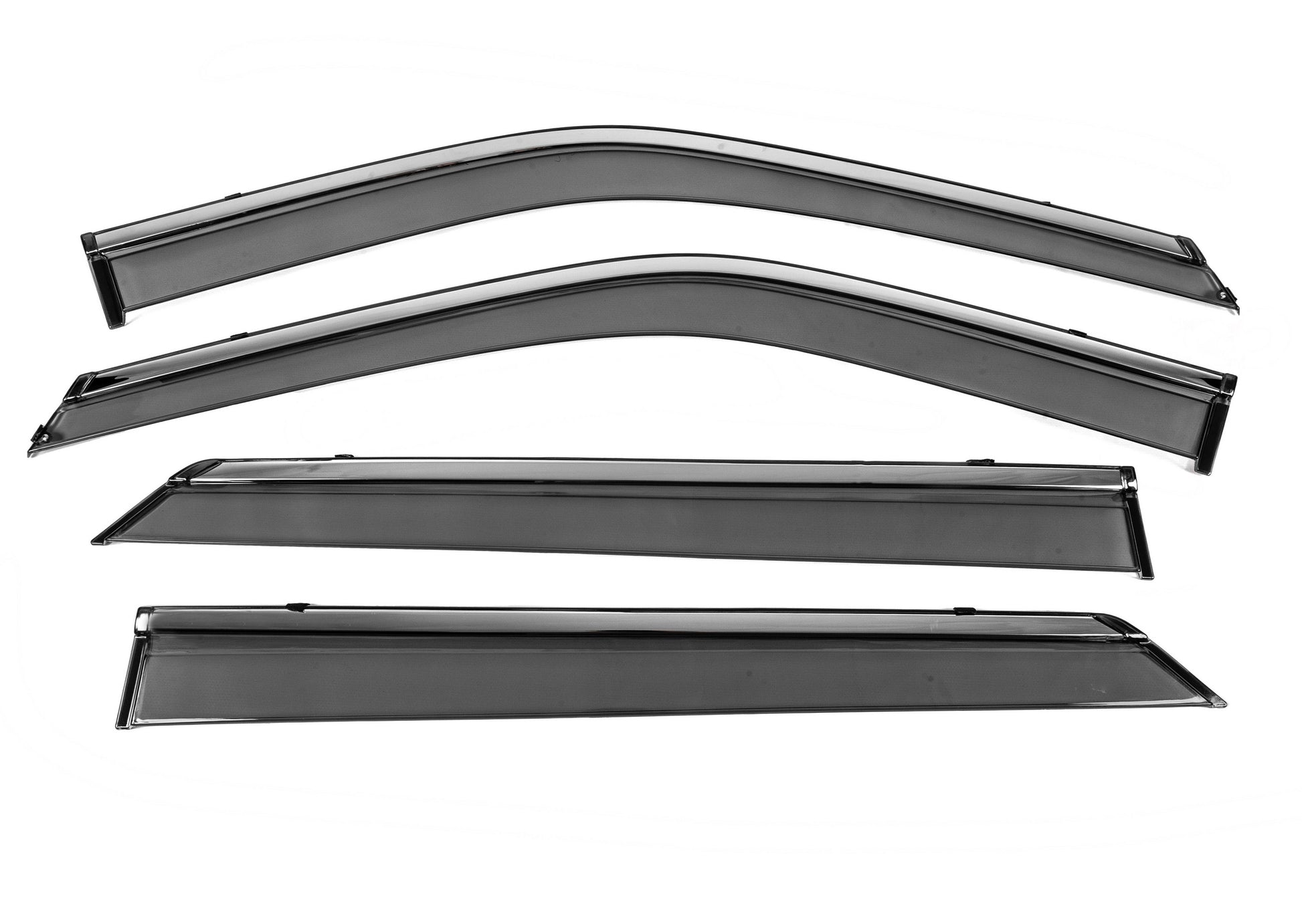 Window Deflectors with Chrome Trim Niken Luxury (4 pcs) for Ford Explorer 2019- - image 1