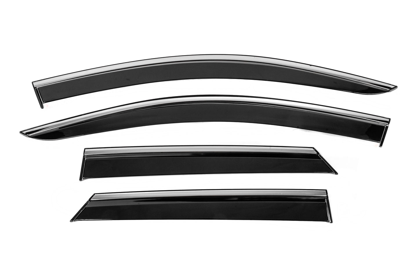 Window Deflectors with Chrome Trim Niken Luxury (4 pcs) for Peugeot 3008 2016-2023 - image 1