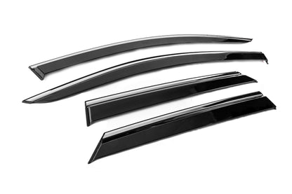 Window Deflectors with Chrome Trim Niken Luxury (4 pcs) for Peugeot 3008 2016-2023 - image 3