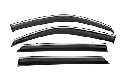 Window Deflectors with Chrome Trim Niken Luxury (4 pcs) for Peugeot 2008 2019- - image 1