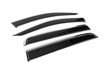 Niken Luxury chrome wind deflectors (2015-2022, 4 pcs) for Ford Ranger 2011-2022 - image 3