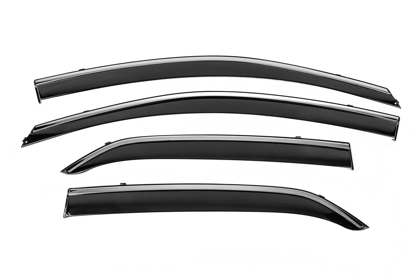 Window Deflectors with Chrome Trim Niken Luxury (4 pcs) for Toyota Corolla 2007-2013 - image 1