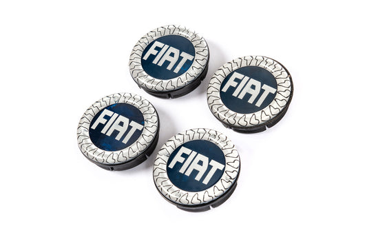 Wheel center caps V3 49/42.5 mm blue (4 pcs, 46746586) for Fiat - image 1