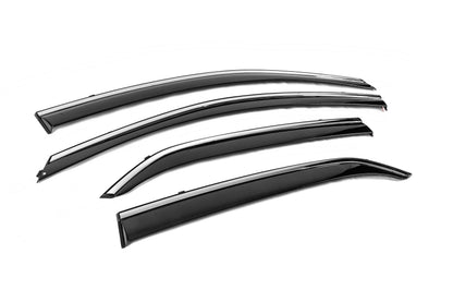 Window Deflectors with Chrome Trim Niken Luxury (4 pcs) for Toyota Corolla 2007-2013 - image 3