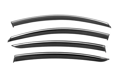 Window Deflectors with Chrome Trim Niken Luxury (SD/HB, 2013-2017, 4 pcs) for Opel Insignia 2008-2017 - image 1