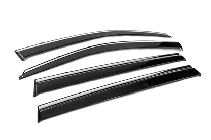 Window Deflectors with Chrome Trim Niken Luxury (4 pcs) for Toyota Highlander 2013-2019 - image 3