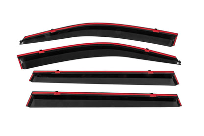 Window Deflectors with Chrome Trim Niken Luxury (4 pcs) for Toyota Highlander 2013-2019 - image 4