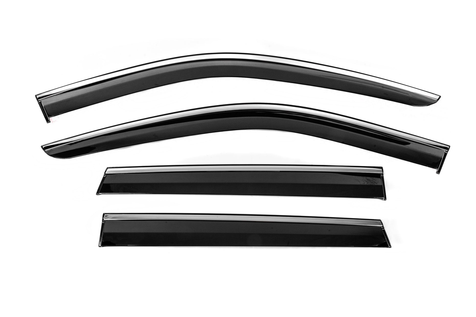 Window Deflectors with Chrome Trim Niken Luxury (4 pcs) for Jeep Grand Cherokee WK2 2010-2021 - image 1