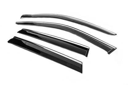 Window Deflectors with Chrome Trim Niken Luxury (4 pcs) for Jeep Grand Cherokee WK2 2010-2021 - image 2