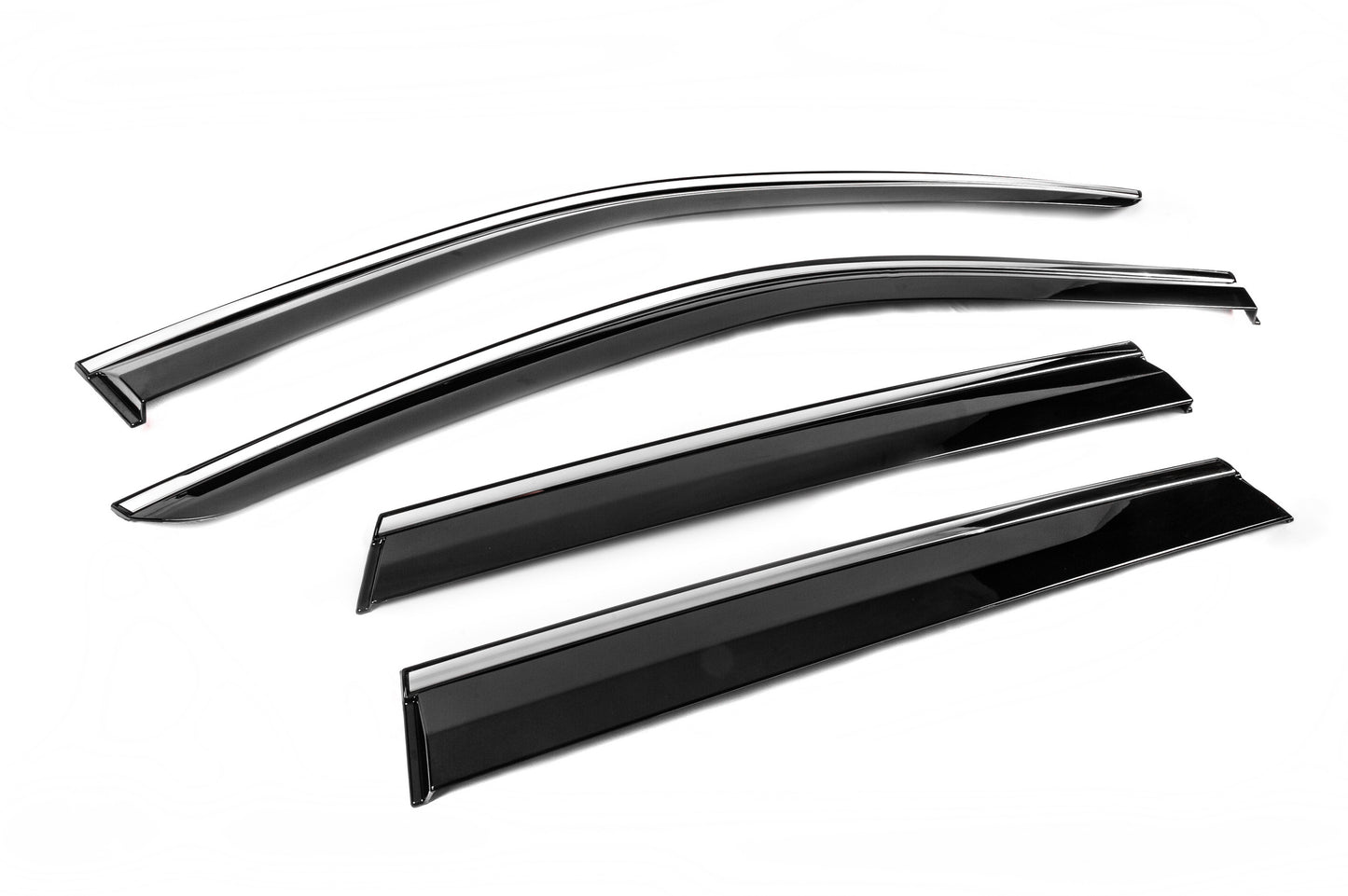 Window Deflectors with Chrome Trim Niken Luxury (4 pcs) for Jeep Grand Cherokee WK2 2010-2021 - image 3