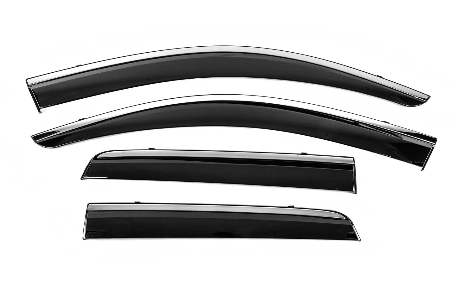 Window Deflectors with Chrome Trim Niken Luxury (4 pcs) for Mitsubishi ASX 2010-2023 - image 1
