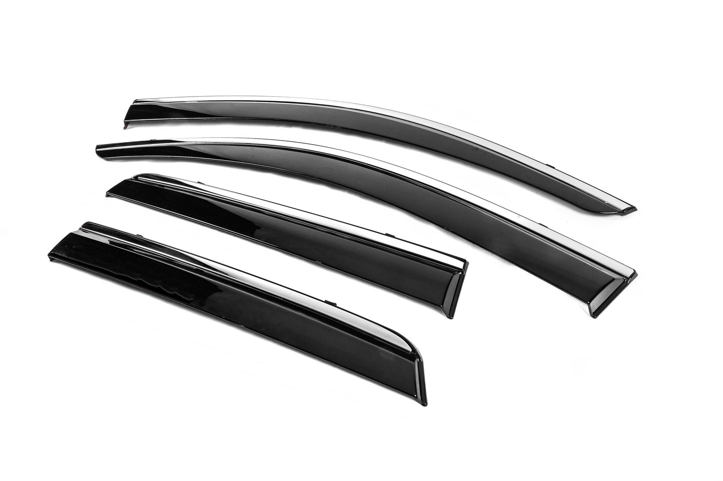 Window Deflectors with Chrome Trim Niken Luxury (4 pcs) for Mitsubishi ASX 2010-2023 - image 2