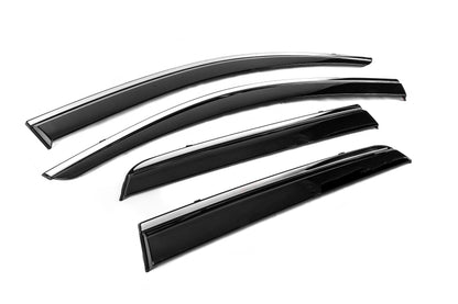 Window Deflectors with Chrome Trim Niken Luxury (4 pcs) for Mitsubishi ASX 2010-2023 - image 3