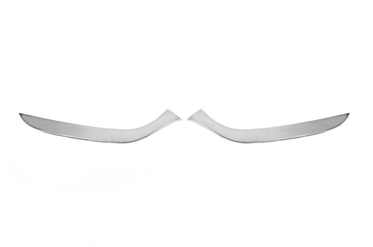 Covers for front lights (2 pcs, stainless steel) for Renault Clio IV 2012-2019 - Reelken Auto
