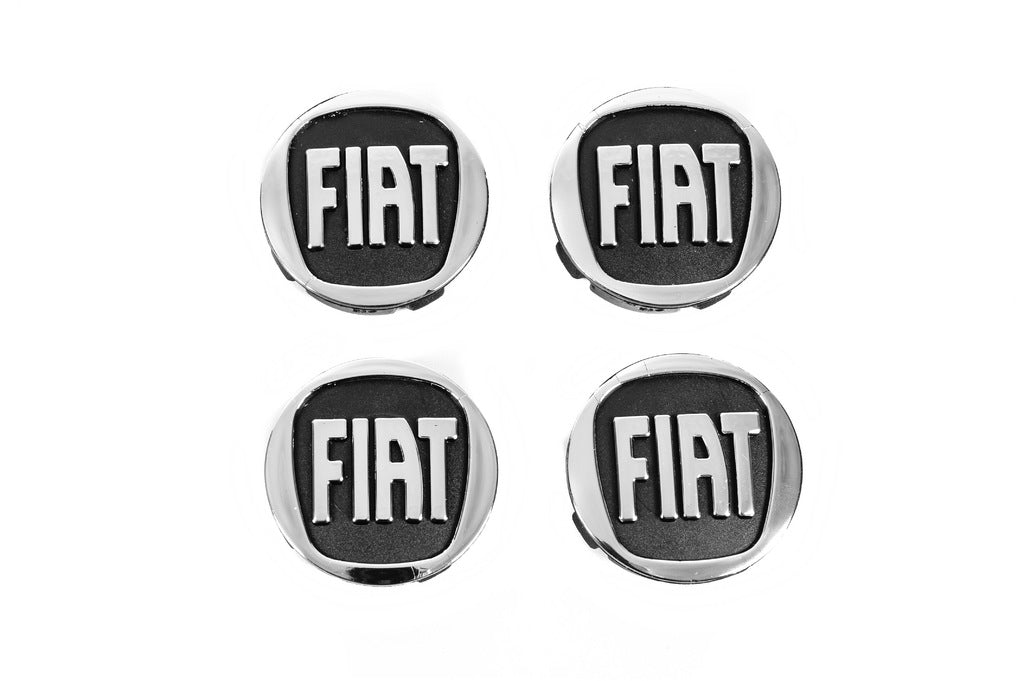 Wheel center caps 59/55 mm black (4 pcs) for Fiat - image 2