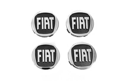 Wheel center caps 59/55 mm black (4 pcs) for Fiat - image 2