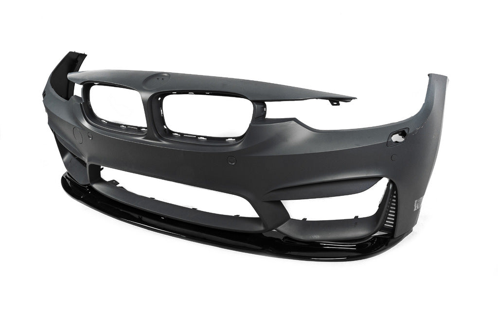 Front Bumper Lip DPT V-1 (For M4, Gloss Black) for BMW 4 Series F-32 2012-2020 - image 7