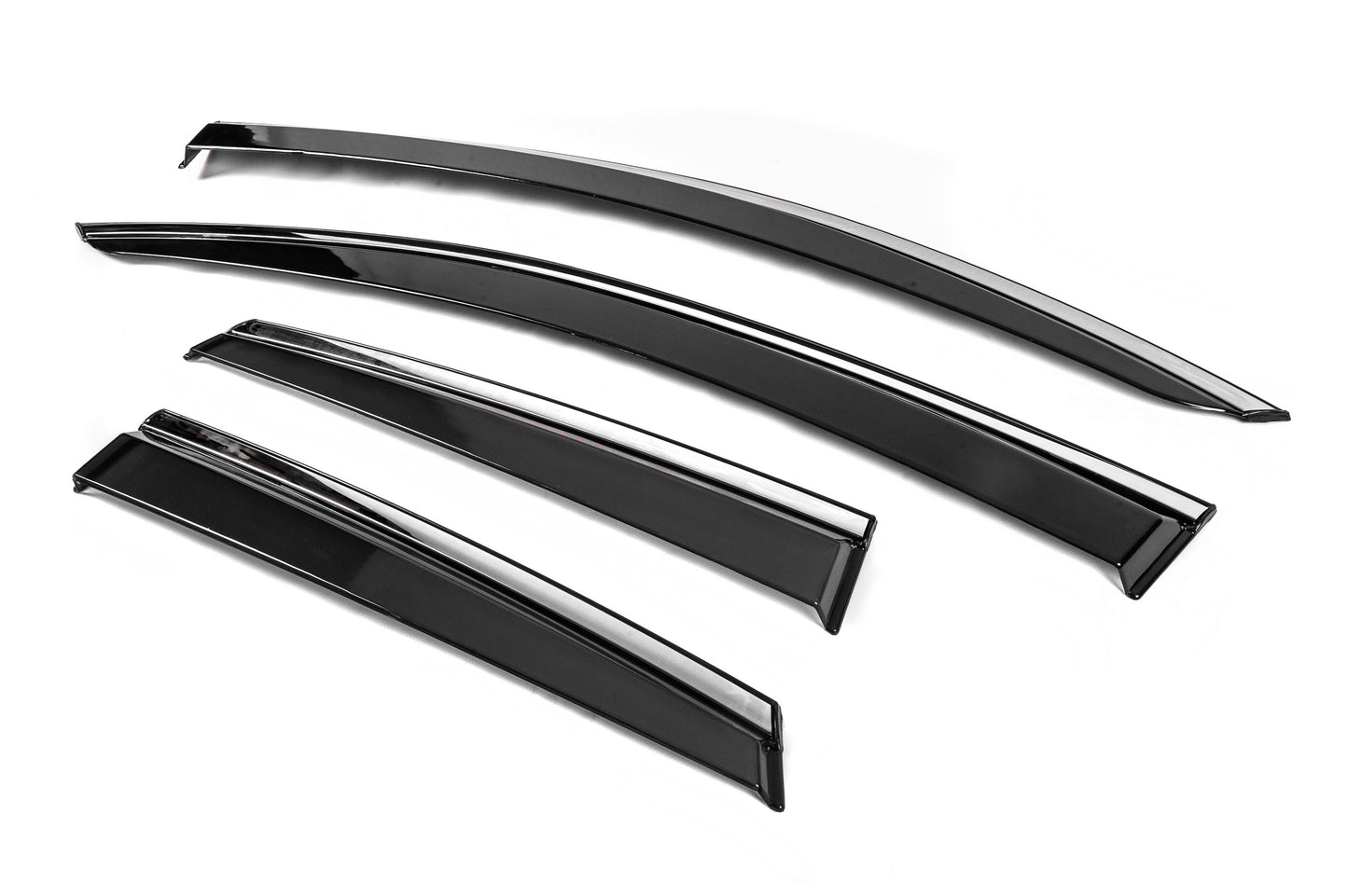 Window Deflectors with Chrome Trim Niken Luxury (4 pcs) for Opel Crossland X 2017-2024 - image 2
