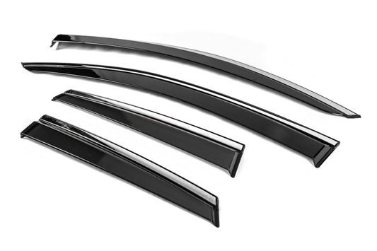 Window Deflectors with Chrome Trim Niken Luxury (4 pcs) for Opel Crossland X 2017-2024 - image 2