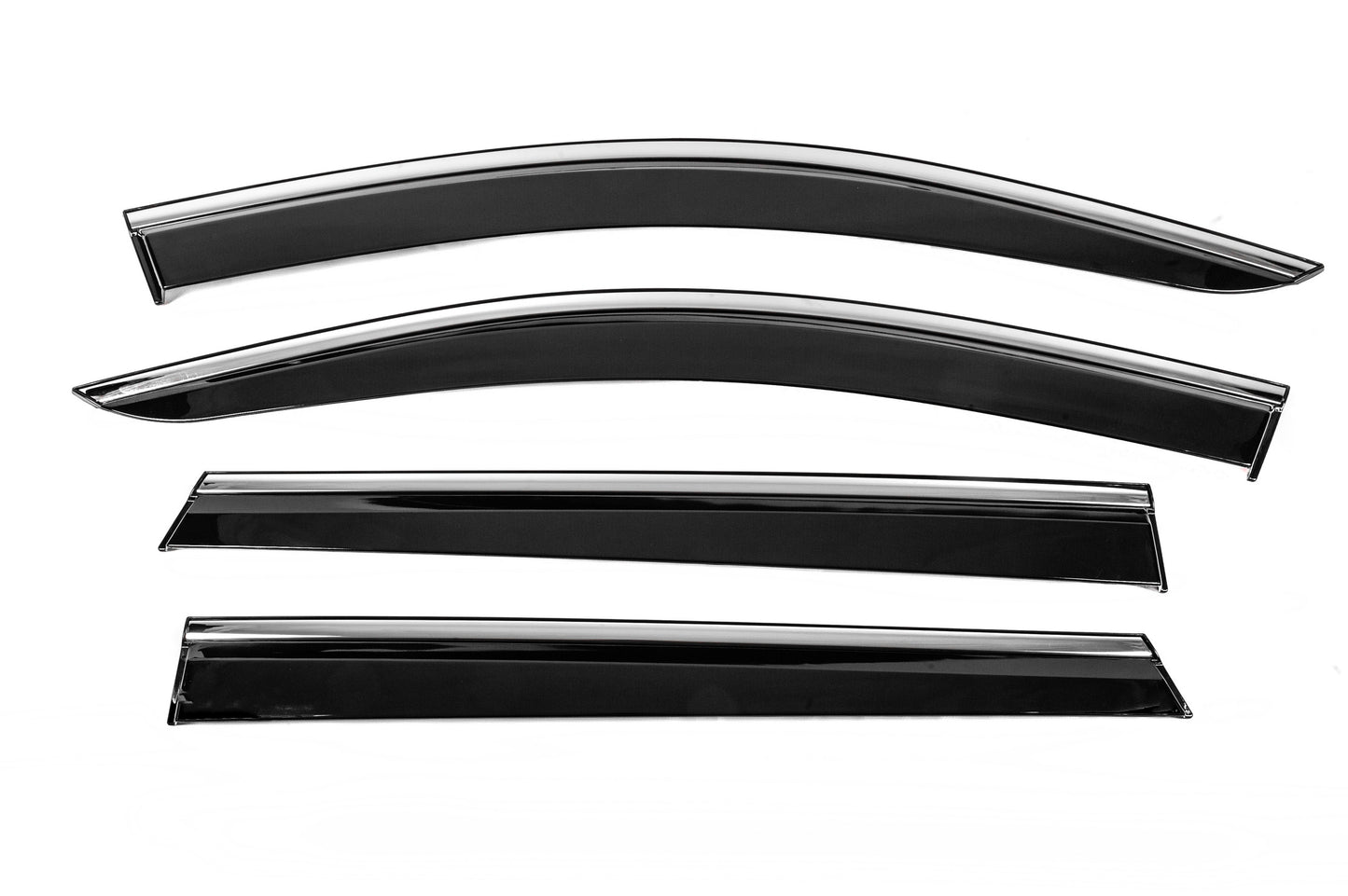 Window Deflectors with Chrome Trim Niken Luxury (4 pcs) for Peugeot 5008 2016-2023 - image 1
